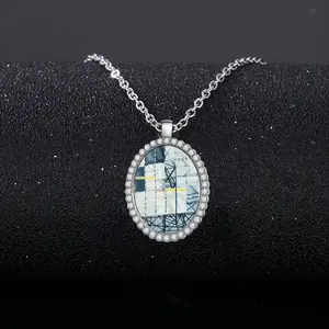 Once In A Lifetime Oval Pendant Necklace