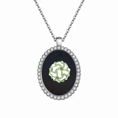 Light In Dark Oval Pendant Necklace