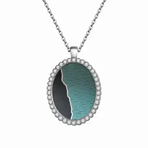 Finding The Balance ||| Oval Pendant Necklace