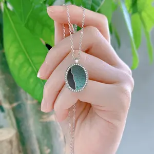 Finding The Balance ||| Oval Pendant Necklace