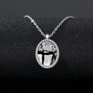 Between Us No Vii Oval Pendant Necklace