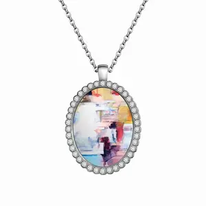 People In The City Oval Pendant Necklace