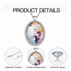 People In The City Oval Pendant Necklace