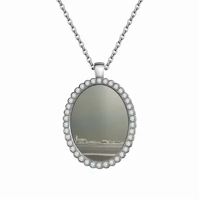 Les Saintes Seen From Les Imperiaux Oval Pendant Necklace