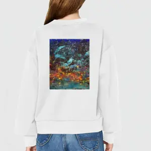 Women Crenulation Crew Neck Sweatshirt