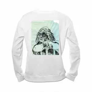 Women Female Old Astride Crew Neck Sweatshirt