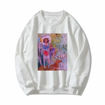 Women The Full Moon Crew Neck Sweatshirt