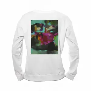 Women Floating Pink Crew Neck Sweatshirt