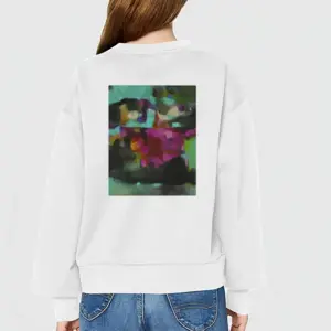 Women Floating Pink Crew Neck Sweatshirt