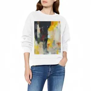 Women Yellow Reflect Crew Neck Sweatshirt