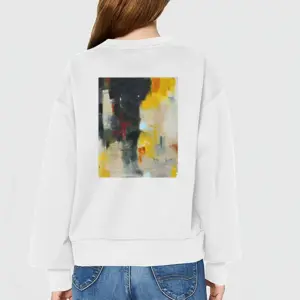 Women Yellow Reflect Crew Neck Sweatshirt