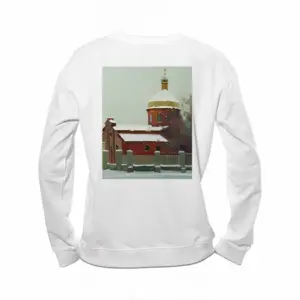 Women Landscape With An Old Church Crew Neck Sweatshirt