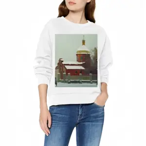 Women Landscape With An Old Church Crew Neck Sweatshirt