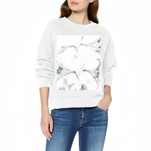 Women Diary With Lilies Crew Neck Sweatshirt