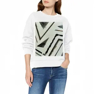 Women Geometric Ways Crew Neck Sweatshirt