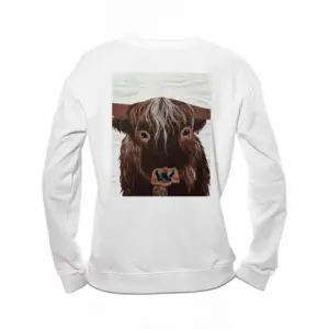 Women Bull - Red Bull Taurus Animals Buffalo Wild Crew Neck Sweatshirt