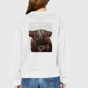 Women Bull - Red Bull Taurus Animals Buffalo Wild Crew Neck Sweatshirt