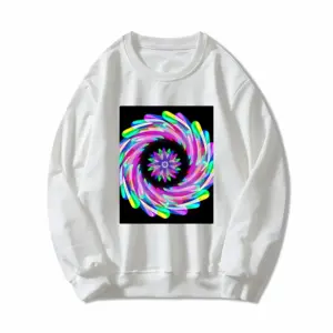 Women Flowers Space Crew Neck Sweatshirt