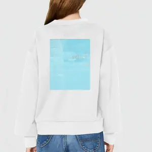 Women Blue Shoes Crew Neck Sweatshirt