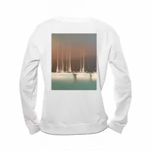 Women Sailboats In Thunderstorm Crew Neck Sweatshirt