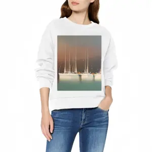 Women Sailboats In Thunderstorm Crew Neck Sweatshirt