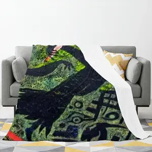 Minute Hand Fragment B Flannel Blanket (Multi-Size, Vertical)