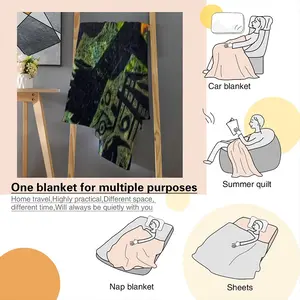 Minute Hand Fragment B Flannel Blanket (Multi-Size, Vertical)