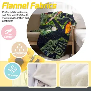 Minute Hand Fragment B Flannel Blanket (Multi-Size, Vertical)