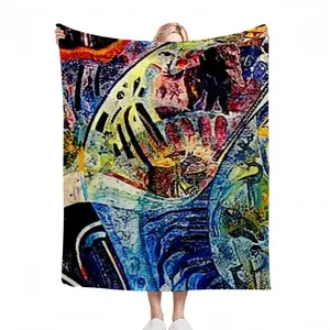 Berenice Fragment W Flannel Blanket (Multi-Size, Vertical)