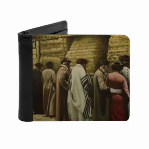 Jewish Pilgrims At The Western Wall Men's Wallet