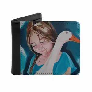 A Girl With A Goose Men's Wallet