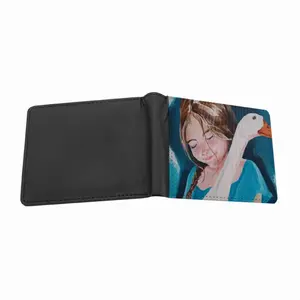 A Girl With A Goose Men's Wallet