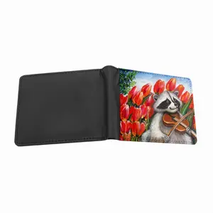 Raccoon Celebrating Spring Men's Wallet