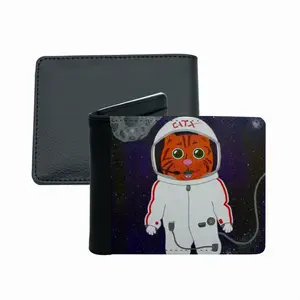 Cat X Cat Space X Galaxy Astronaut Astronomy Animals Men's Wallet