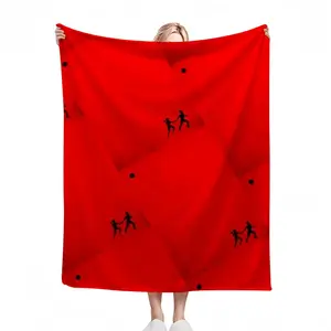 Deep Red (Decomposition) Flannel Blanket (Multi-Size, Vertical)