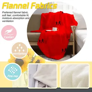 Deep Red (Decomposition) Flannel Blanket (Multi-Size, Vertical)