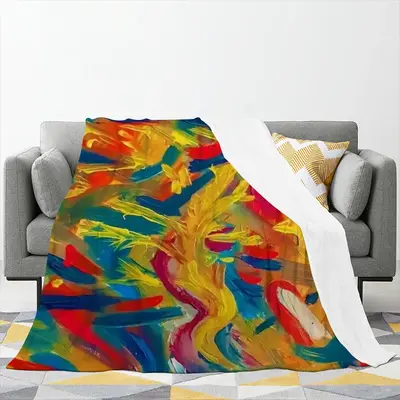 Burning Flame Flannel Blanket (Multi-Size, Vertical)