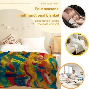 Burning Flame Flannel Blanket (Multi-Size, Vertical)