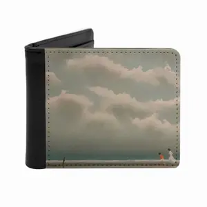 A Day At The Beach Mother And Child Men's Wallet