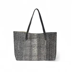 Untitled (Lines) Leather Shopping Hanbag