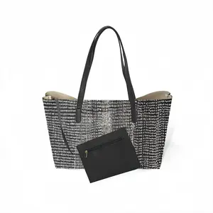 Untitled (Lines) Leather Shopping Hanbag