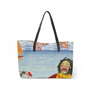 Fear Of Clowns Leather Shopping Hanbag