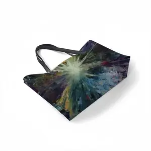 Chaos In The Space Leather Shopping Hanbag