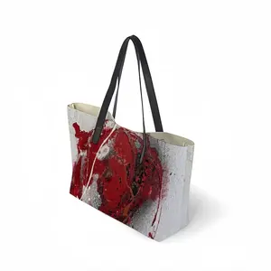 Basic Red Leather Shopping Hanbag