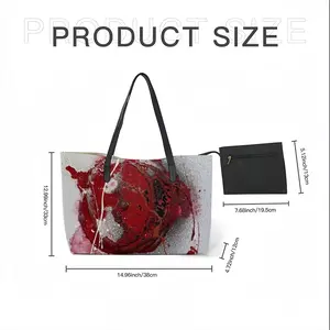 Basic Red Leather Shopping Hanbag