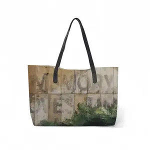 Memory Loves Time Leather Shopping Hanbag