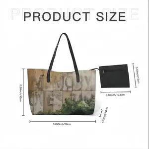 Memory Loves Time Leather Shopping Hanbag