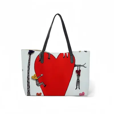 Love Is All Around Leather Shopping Hanbag