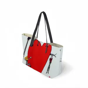 Love Is All Around Leather Shopping Hanbag