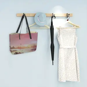 The Boat And Sunset Leather Shopping Hanbag